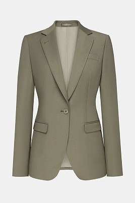 Пиджак на одной пуговице, цвет оливковый ZEA