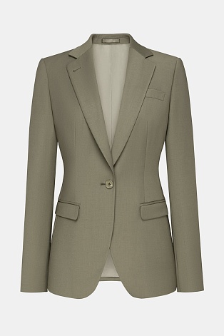 Пиджак на одной пуговице, цвет оливковый ZEA