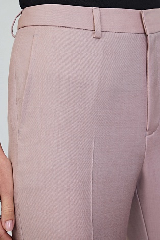 Прямые брюки из шерсти, пудровые ANNIKA