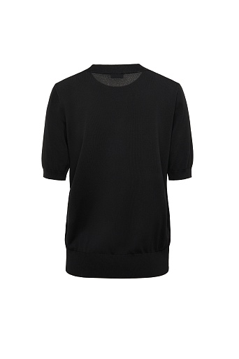 Трикотажная футболка из тенселя, черная