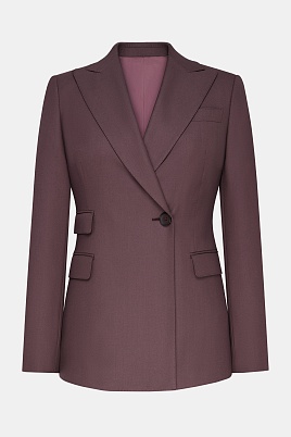 Костюмный пиджак из шерсти, красно-коричневый