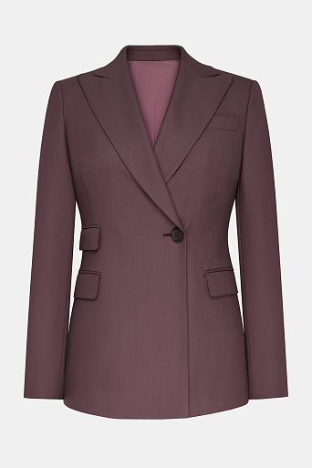 Костюмный пиджак из шерсти, красно-коричневый