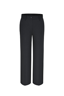 Прямые костюмные брюки, черные
