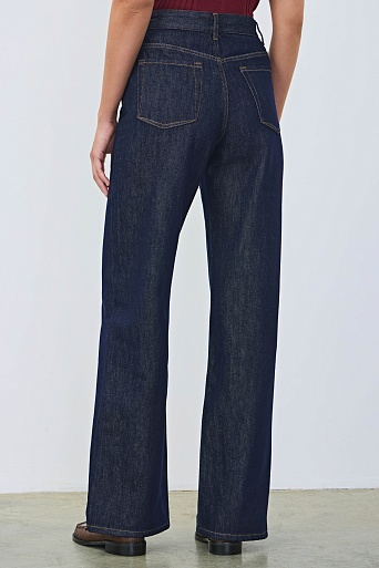 Джинсы клеш, темно-синие