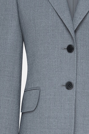 Костюмный жакет на пуговицах, серый