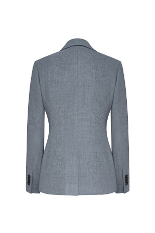Костюмный жакет на пуговицах, серый