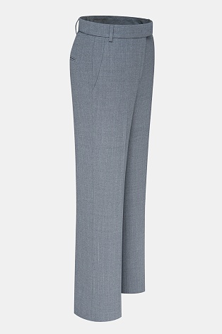 Прямые костюмные брюки со стрелками, серые