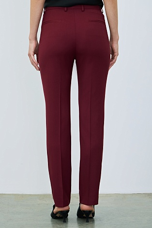 Зауженные брюки со стрелками, винные ANNIKA