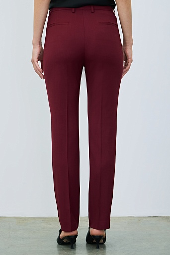 Зауженные брюки со стрелками, винные ANNIKA