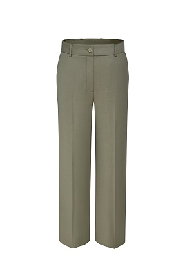 Прямые брюки со стрелками, цвет оливковый MARIA