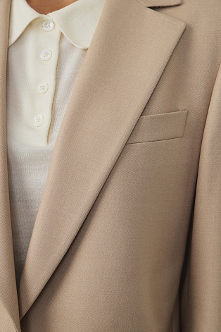 Однотонный жакет, цвет бежевый MILA