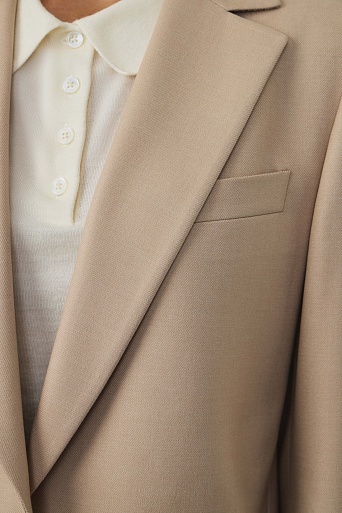 Однотонный жакет, цвет бежевый MILA