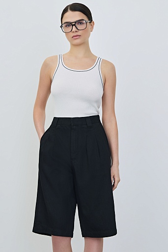 Хлопковые бермуды, черные
