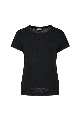 Трикотажный топ из букле, черный
