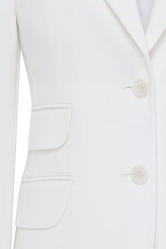 Приталенный жакет на двух пуговицах, белый AGATHA