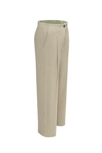 Прямые брюки со стрелками, цвет серо-бежевый