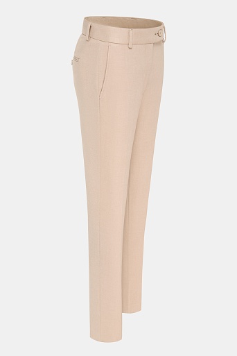 Зауженные брюки со стрелками, бежевые EMMY