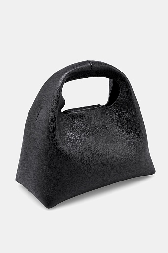 Кожаная сумка на цепочке, черная