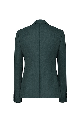 Костюмный жакет в елочку, темно-серый