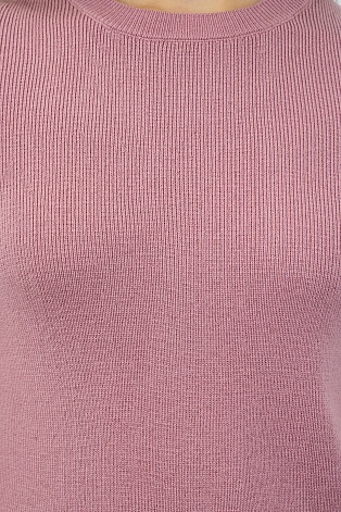 Джемпер с коротким рукавом с кашемиром, ягодный