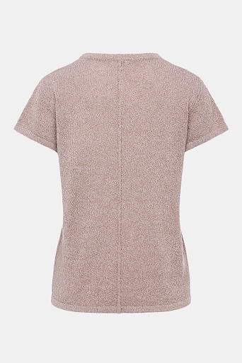 Трикотажный топ из букле, бежевый