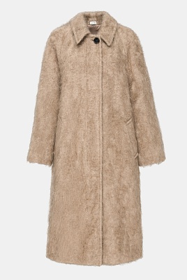 Кашемировое пальто, песочное