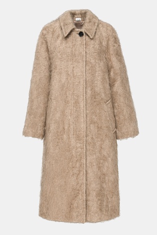 Кашемировое пальто, песочное