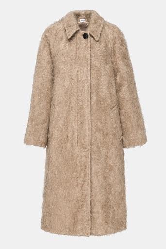 Кашемировое пальто, песочное