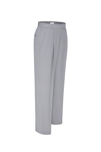 Прямые брюки со стрелками, серые