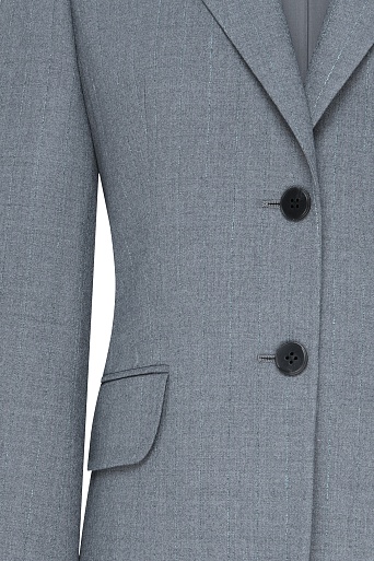 Костюмный жакет на пуговицах, серый