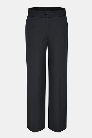 Зауженные костюмные брюки со стрелками, черные