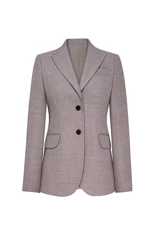 Костюмный жакет на двух пуговицах, розовый