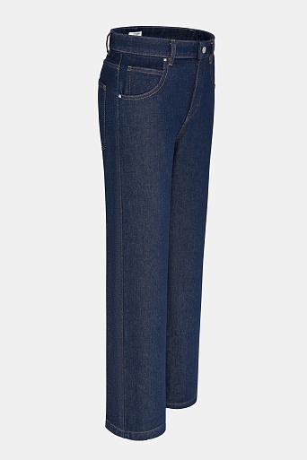 Прямые джинсы, темно-синие