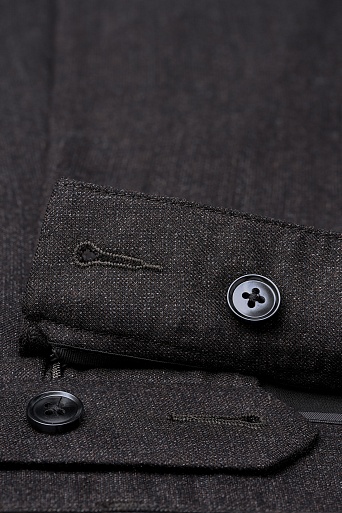 Костюмные брюки с защипами, темно-серые