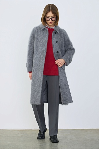 Кашемировое пальто, серое