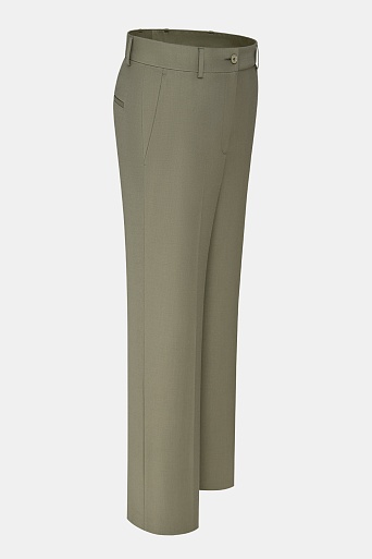 Прямые брюки со стрелками, оливковые MARIA