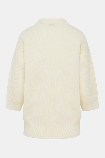 Свободный джемпер с рукавом 3/4, сливочный