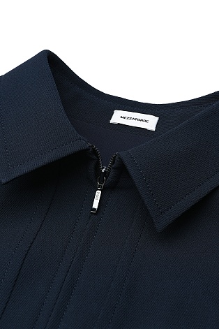 Платье на молнии с коротким рукавом, черное