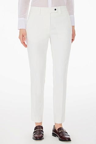 Белые зауженные брюки ERICA (VERONICA)