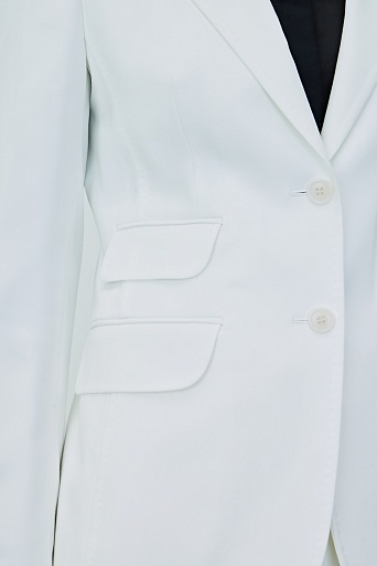 Приталенный жакет на двух пуговицах, белый AGATHA