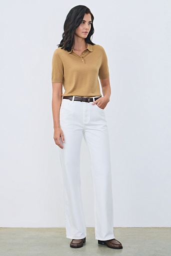 Прямые джинсы, белые