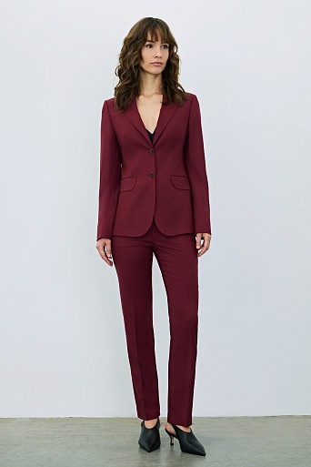 Зауженные брюки со стрелками, винные ANNIKA