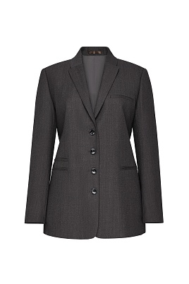 Жакет с декоративной шнуровкой на спинке, темно-серый