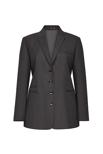 Жакет с декоративной шнуровкой на спинке, темно-серый