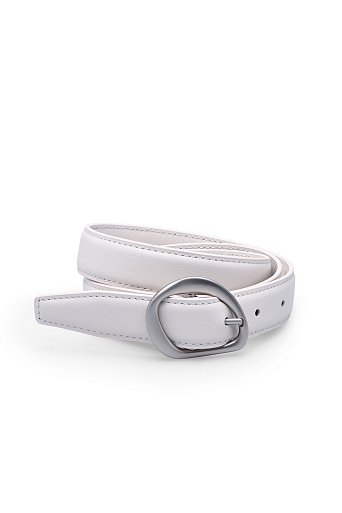 Кожаный ремень, белый