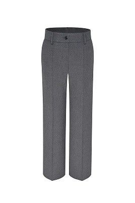 Зауженные брюки, серый меланж