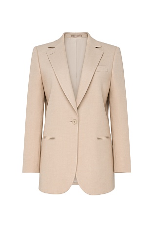 Однотонный жакет, цвет бежевый MILA