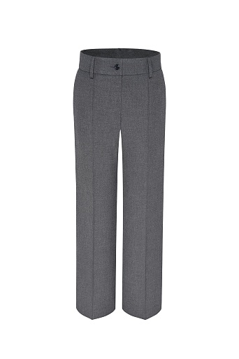 Зауженные брюки, серый меланж