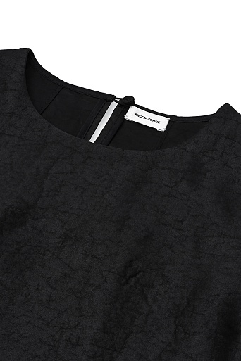 Текстурное платье из натурального шелка, черное