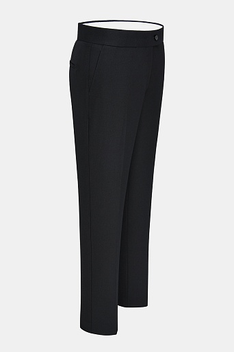 Зауженные брюки со стрелками, черные